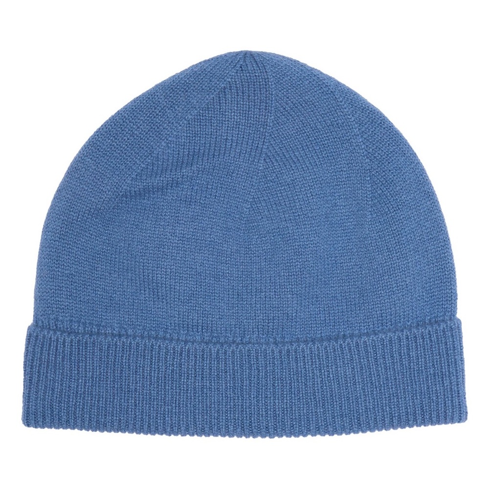PHENIX CASHMERE JERSEY BEANIE IN DENIM BLUE NWOT